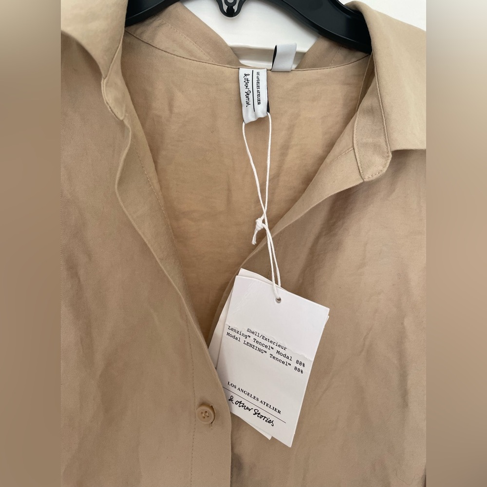 NWT & Other Stories Button-Down Wrap Dress Mini Size 10 - Picture 3 of 6
